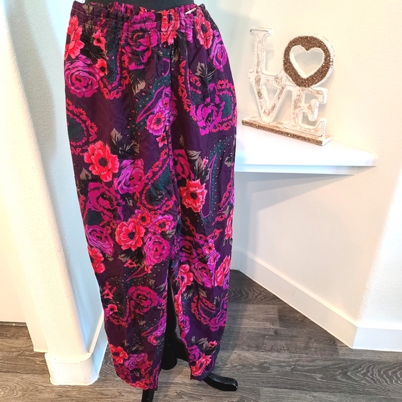 Carole Little Pants - Vintage 80s 90s print  pants Carole Little